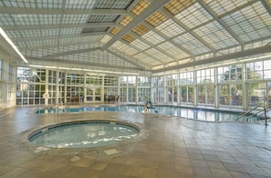 Indoor Heated Pool and Hot Tub That is Available 24/7 365 Days Per Year