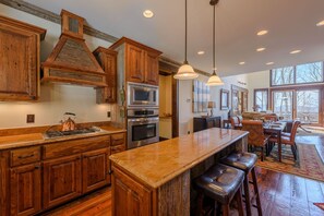 Enjoy the large modern kitchen and dining room