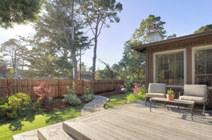 Deck and Garden at the Front of the Home