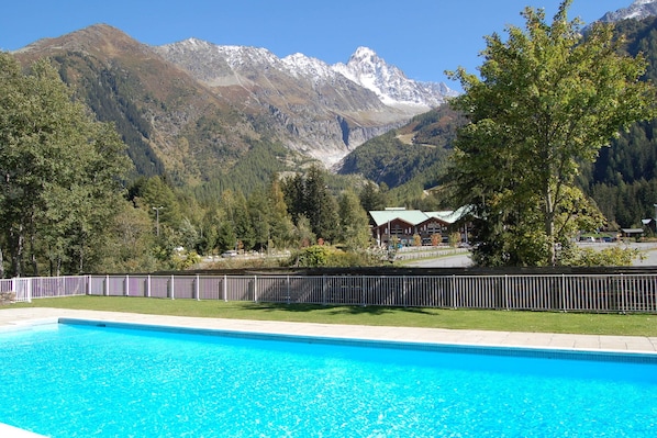 Communal swimming pool for summer use