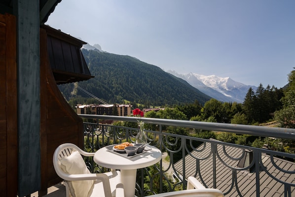 Amazing view of the Mont Blanc Range from the balcony