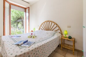 Bedroom with a large window