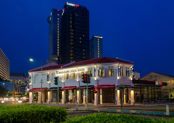 Front of property – evening/night