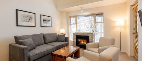 Living Room with gas fireplace