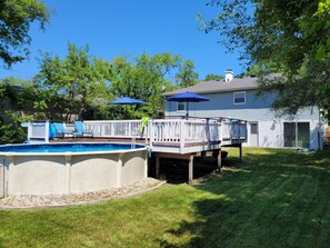 2021 backyard photo - heated pool in mid-May and October. 