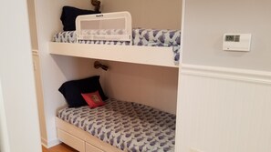 bunk beds in hallway alcove