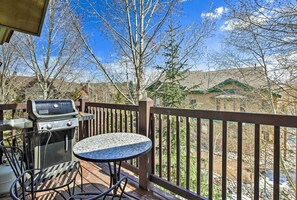 Take in the mountain views while cooking out on the gas grill.