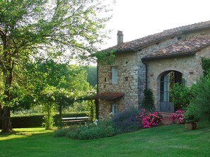 The house with marble table for al fresco eating