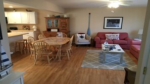 First floor open floor plan.