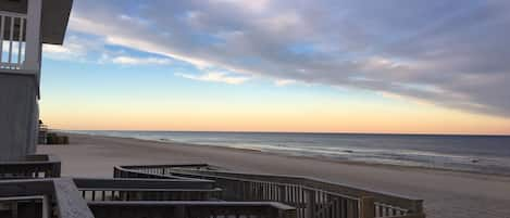 Beach access at end of block.