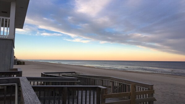 Beach access at end of block.