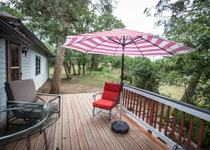 Deck looking towards the back of the property.