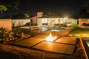 New pool, spa, firepit!