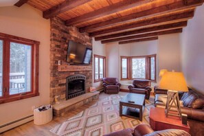 Fireplace and TV