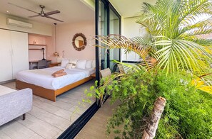 Primary bedroom with balcony
