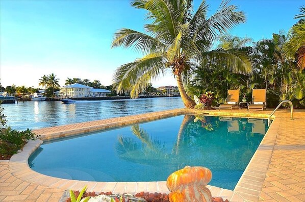 Spectacular Heated Pool Overlooking Intracoastal Waterway Offering Breathtaking Views...