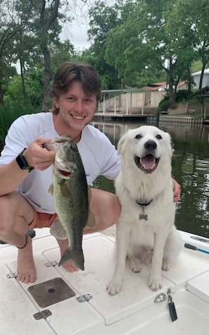 Large bass was caught in front of Birdsong Cabin May 10, 2021.