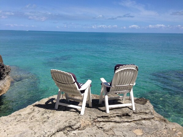Relaxing sit down by yourself or with your significant other. Look out to the Atlantic that is just breath taking!