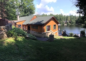 View from Bunkhouse. Cottage sits close to water and elevated for great views