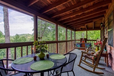 Everyone loves the screened in porch. Listen to the sounds of nature! Mtn view!