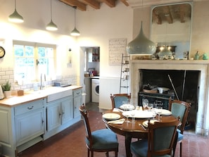 Well equipped kitchen/dining room with access to rear garden & al fresco dining