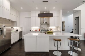 Cooking will be a breeze when you use these all new stainless steel appliances.