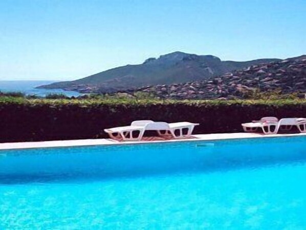 Our pool at  the apartment, large enough to do 'laps' in.