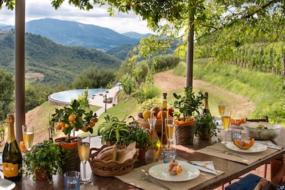 Restauriertes Bauernhaus mit Infinity Pool im eigenen Reihenhaus Vineyard Set