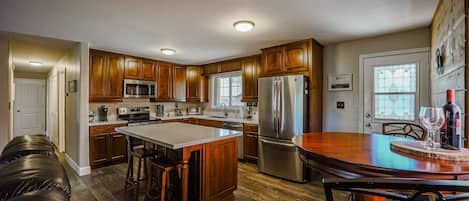 Kitchen with new appliances.