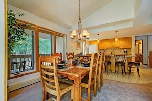 Dining area with views - Newer dining room table that seats 6.  Enjoy stunning views from the dining area.  