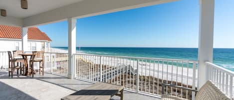 View From Upstairs Beachfront Deck