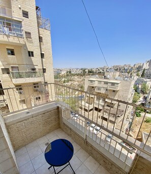 Private balcony overlooking beautiful views of Jerusalem!