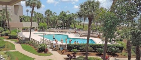 Community Pool and Oceanfront View