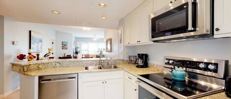 Kitchen with New Stainless Steel Appliances