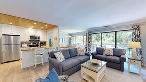 Living Room with Coastal Furnishings