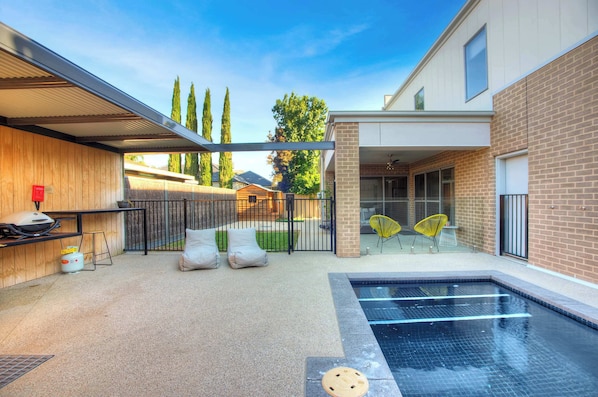 Solar heated pool