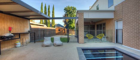 Solar heated pool