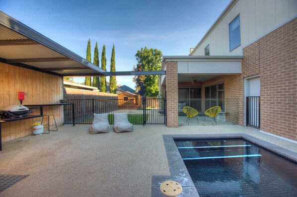 Solar heated pool