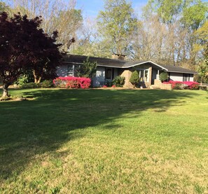 Front of house in the Spring 
