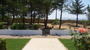 Front of the villa view to Serra de Sintra and Pena Palace