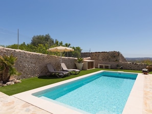 Large terrace and pool