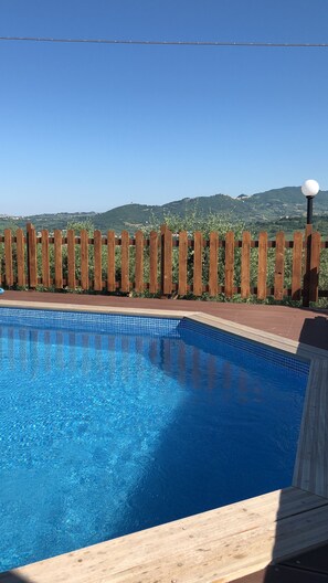 View from sun beds across the valley 
