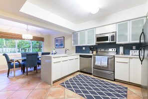 Kitchen open to the dining room 