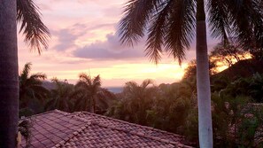 Sunsets and peak-a-boo ocean view on the terrace!