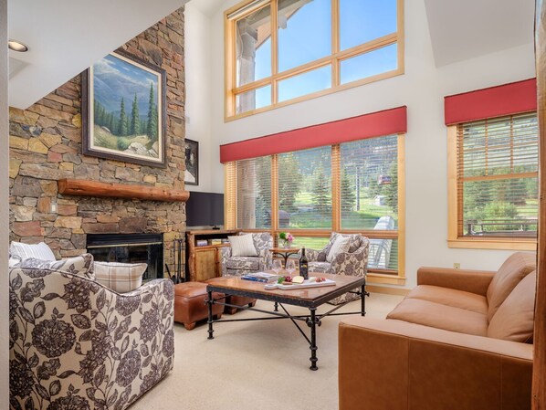 Living Room with View of Mountain