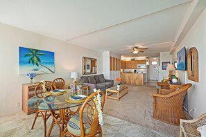 Jr Suite View from South Corner lanai with Murphy Bed up
