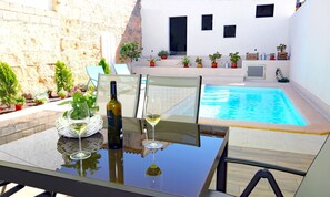 The Townhouse has a terrace with pool