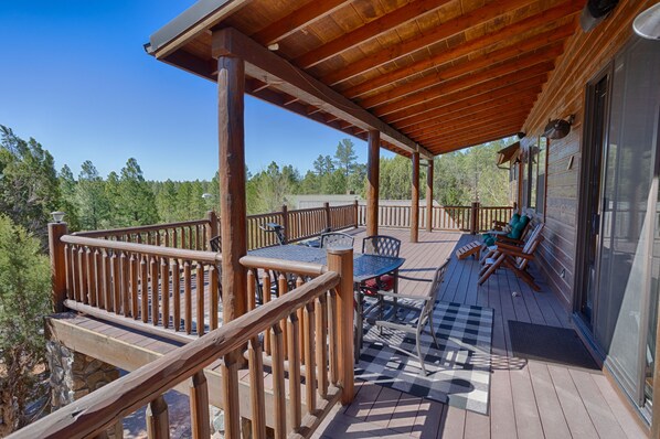 Beautiful Views - large wrap around deck with multiple seating options.  