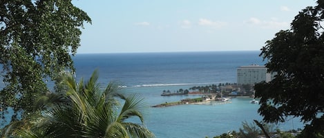 Beautiful view of the Caribbean Sea from the Deck