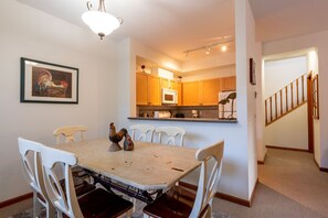 Dining and kitchen area